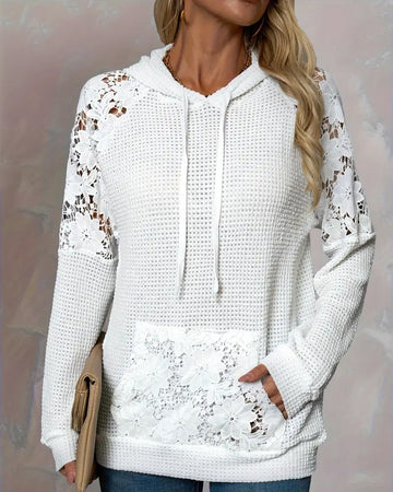 Women’s Lace Hollow-Out Hoodie