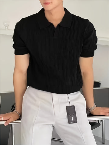 Short Sleeve Knit Golf Polo