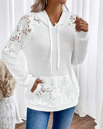 Women’s Lace Hollow-Out Hoodie