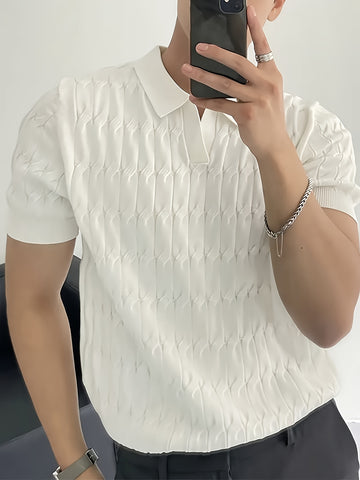 Short Sleeve Knit Golf Polo